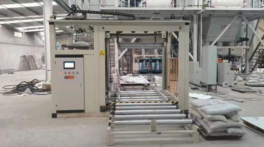 Automatic palletizer fordry mortar plant